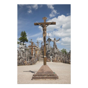 Litouwen, Centraal-Litouwen, Siauliai, Heuvel 4 Foto Afdruk