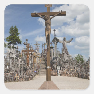 Litouwen, Centraal-Litouwen, Siauliai, Hill 4 Vierkante Sticker