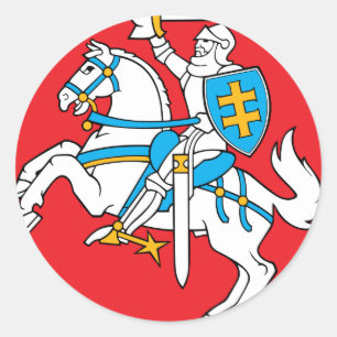 Litouwen Emblem - wapenschild - Lietuvos Herbas Ronde Sticker