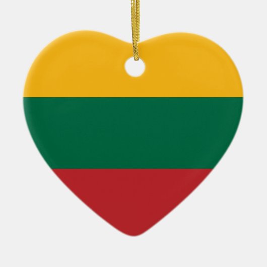 Litouwen Flag Heart Ornament (Voorkant)