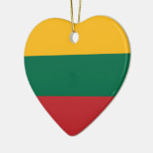 Litouwen Flag Heart Ornament (Links)