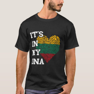 Litouwen Het Zit In Mijn DNA Hart Lietuva Litouws  T-shirt
