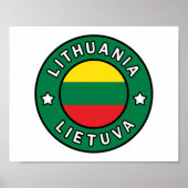 Litouwen Lietuva Poster (Voorkant)