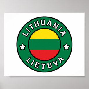 Litouwen Lietuva Poster