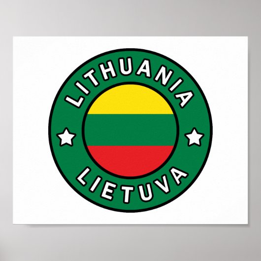 Litouwen Lietuva Poster (Voorkant)