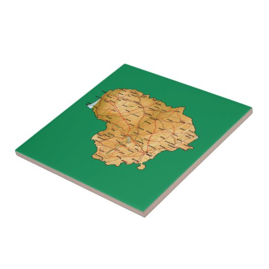 Litouwen Map Tile Tegeltje (Zijkant)