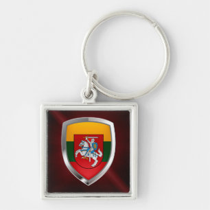 Litouwen Metallic Emblem Sleutelhanger