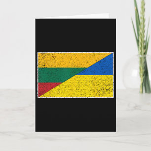 Litouwen Oekraïne Vlag Litouwse Oekraïense Natie Kaart