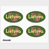 Litouwen Ovale Sticker (Vel)