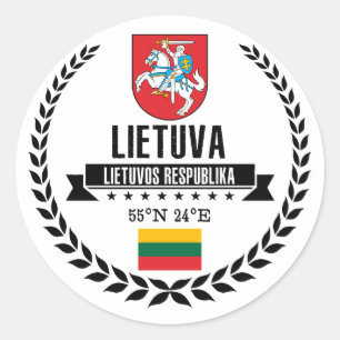 Litouwen Ronde Sticker