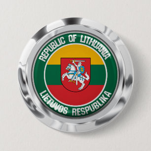 Litouwen Round Emblem Ronde Button 7,6 Cm