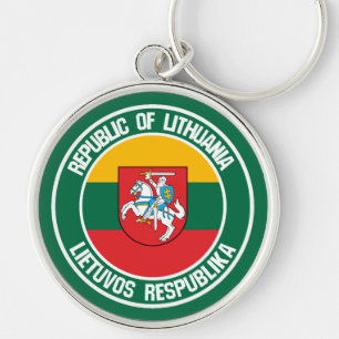 Litouwen Round Emblem Sleutelhanger
