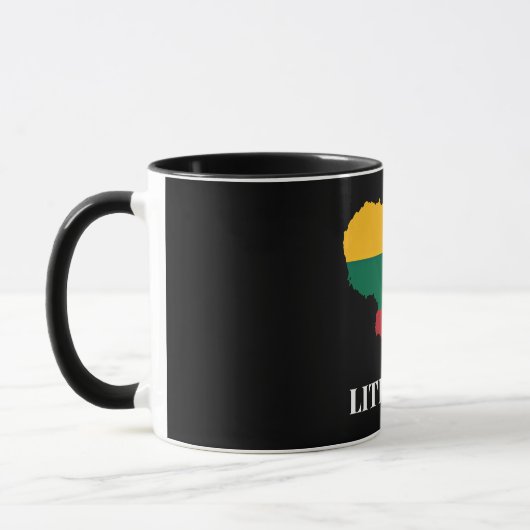 Litouwen silhouet en vlag mok (Links)