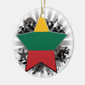 Litouwen Star Keramisch Ornament (Links)