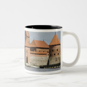Litouwen, Trakai. Eilandkasteel 2 Tweekleurige Koffiemok
