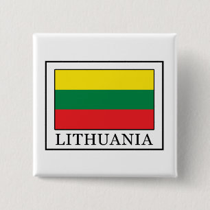 Litouwen Vierkante Button 5,1 Cm