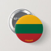 Litouwen vlag charmerend patriotticum ronde button 5,7 cm (Voorkant /achterkant)