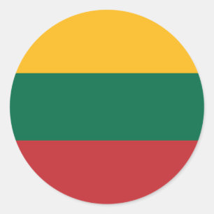 Litouwen Vlag Classic Ronde Sticker