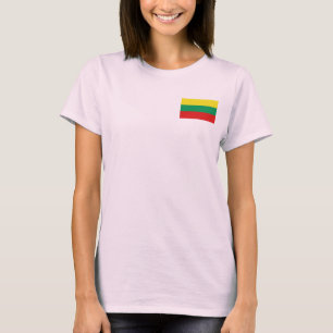 Litouwen Vlag en Kaart Dk T-Shirt
