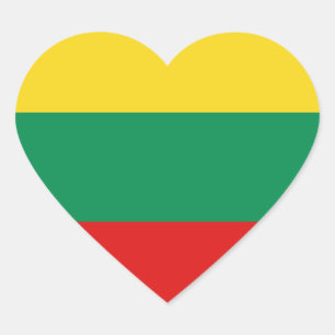 Litouwen Vlag Hart Sticker