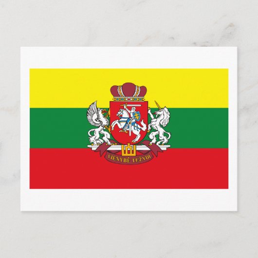 Litouwen Vlag w COA Briefkaart (Voorkant)