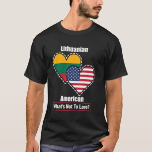 Litouws-Amerikaanse hartvlaggen Wat is niet om van T-shirt