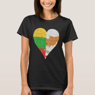 Litouws-Cypriotische vlag Heart T-shirt