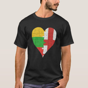 Litouws Engels vlaghart T-shirt