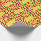  Litouws geometrisch folkpatroon Cadeaupapier (Hoek)