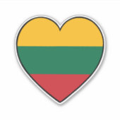 Litouws vlaghart sticker (Voorkant)