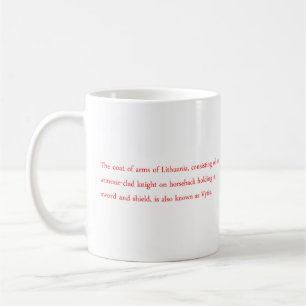 Litouws wapenschild Vytis Coffee / Mok thee
