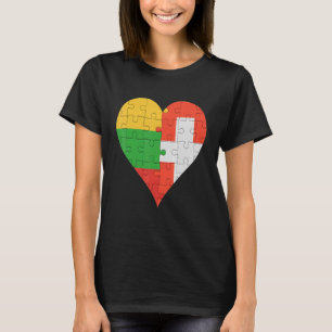 Litouws Zwitsers vlaghart T-shirt