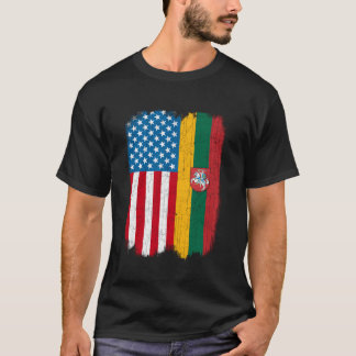 Litouwse Amerikaanse vlag Litouwen T-shirt