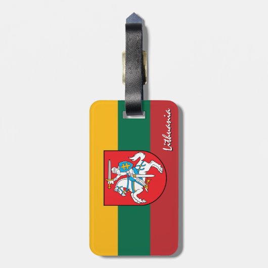 Litouwse Bagagelabels, patriottische Litouwse vlag Bagagelabel (Achterkant verticaal)