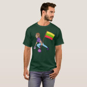 Litouwse Curling Vlag van Litouwen T-shirt (Voorkant volledig)