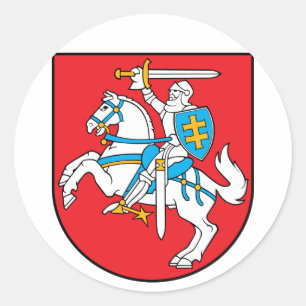 litouwse embleem ronde sticker