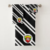 Litouwse handdoekset met vlaggen van het schild bad handdoek (Insitu)