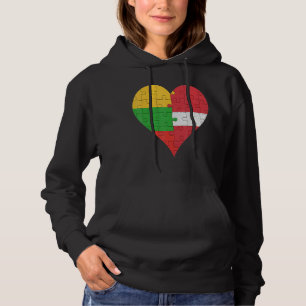 Litouwse Letse vlag hart Hoodie