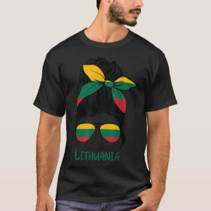 Litouwse meisjesmeisje lietuvis damesvlag t-shirt