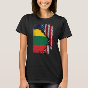 Litouwse ROOTS halve Amerikaanse vlag T-shirt