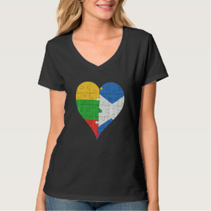 Litouwse Schotse vlag hart T-shirt