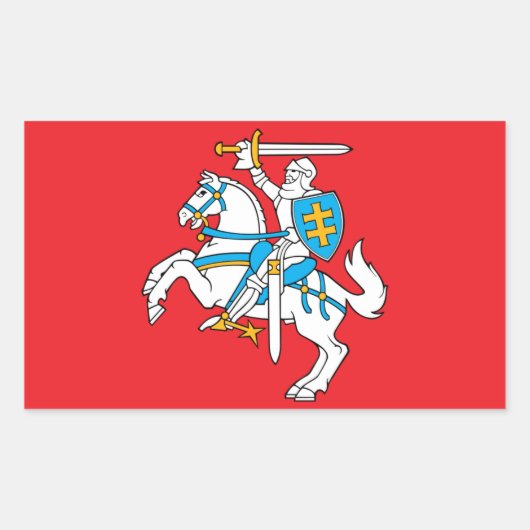 Litouwse staatsvlag rechthoekige sticker (Voorkant)