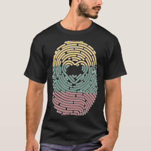 Litouwse vingerafdruk Litouwen Roots Litouws T-shirt