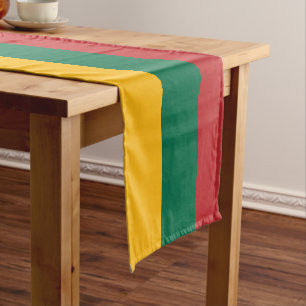 Litouwse vlag en sportventilatorhuis decor Litouwe Korte Tafelloper