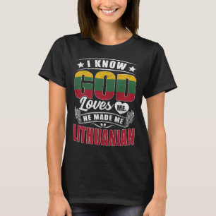Litouwse Vlag God Liefde Litouwers T-shirt