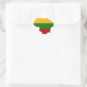 Litouwse vlag kaart ronde sticker (Tas)