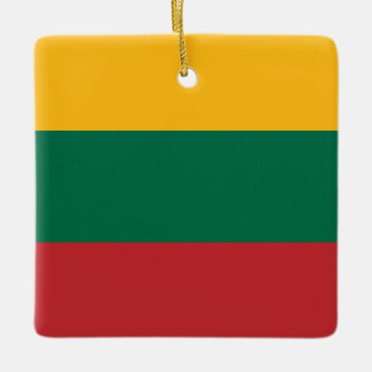 Litouwse vlag keramisch ornament (Voorkant)