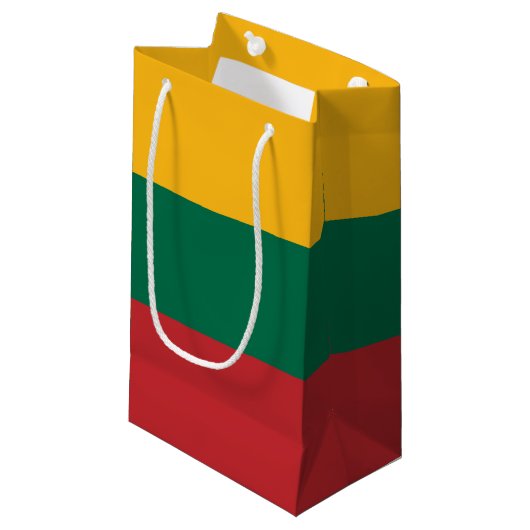 Litouwse vlag klein cadeauzakje (Voorkant Gekanteld)
