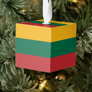Litouwse vlag kubus ornament