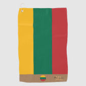 Litouwse vlag & Litouwse monogrammen/golf Golfhanddoek (Voorkant)